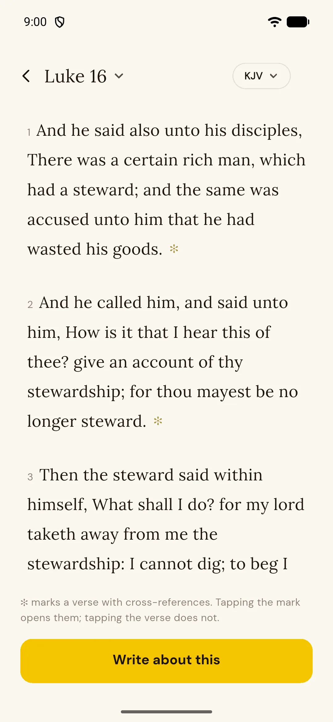 Luke 16 open for the morning read